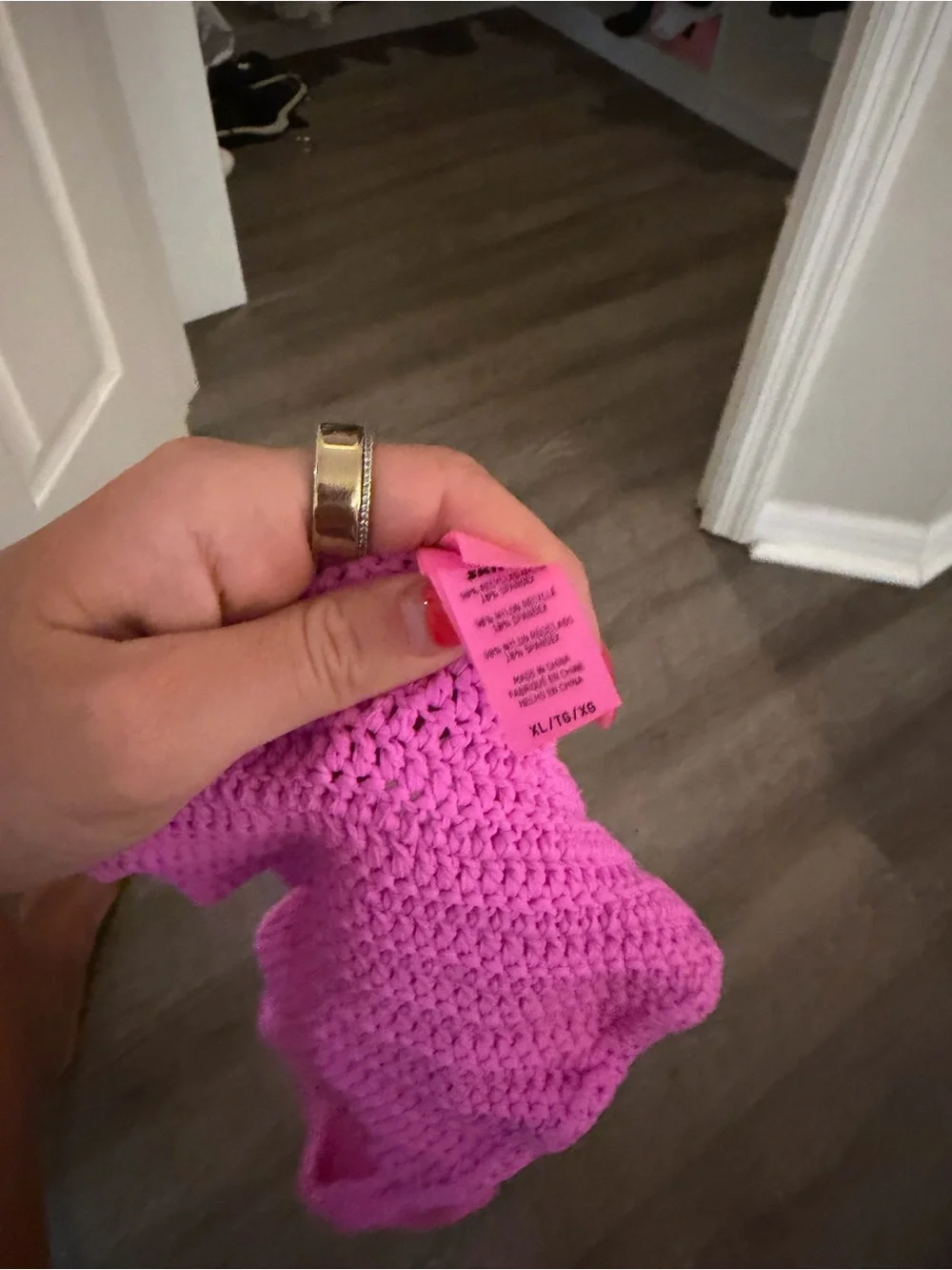 SKIMS Crochet Tie-Side Bikini Bottom - Bright Pink